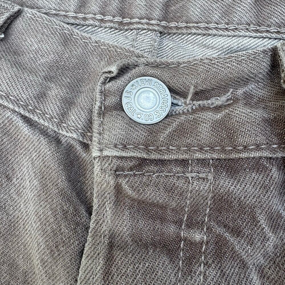 Levi’s Fresh Premium 501 Jeans 32x32 (30x27”) Brown Distressed Workwear Lemon - Picture 7 of 16